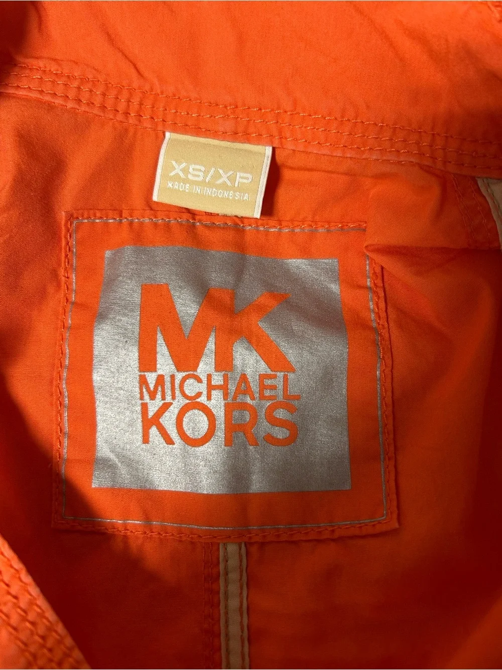 Michael Kors Women’s Orange Double Breasted Trench Jacket Coat XS